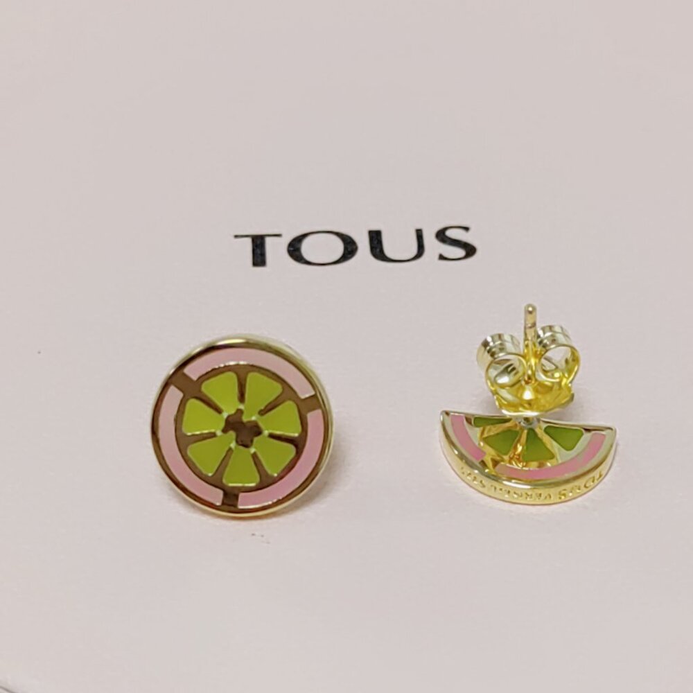 TOUS Earring Silver Vermeil TOUS St. Tropez Cup Earrings with enamel Women Jewel